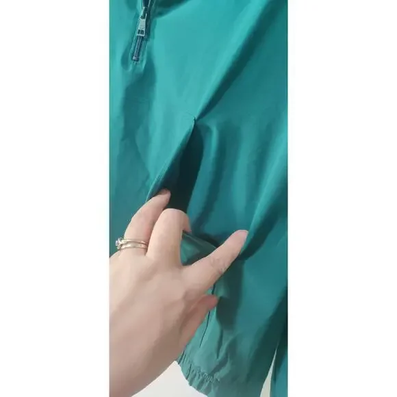 Beyond Yoga In Stride Half Zip Pullover Emerald Green Size M Active Athletic - Picture 7 of 9